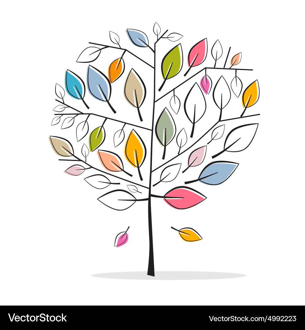 Tree isolated on white background vector image