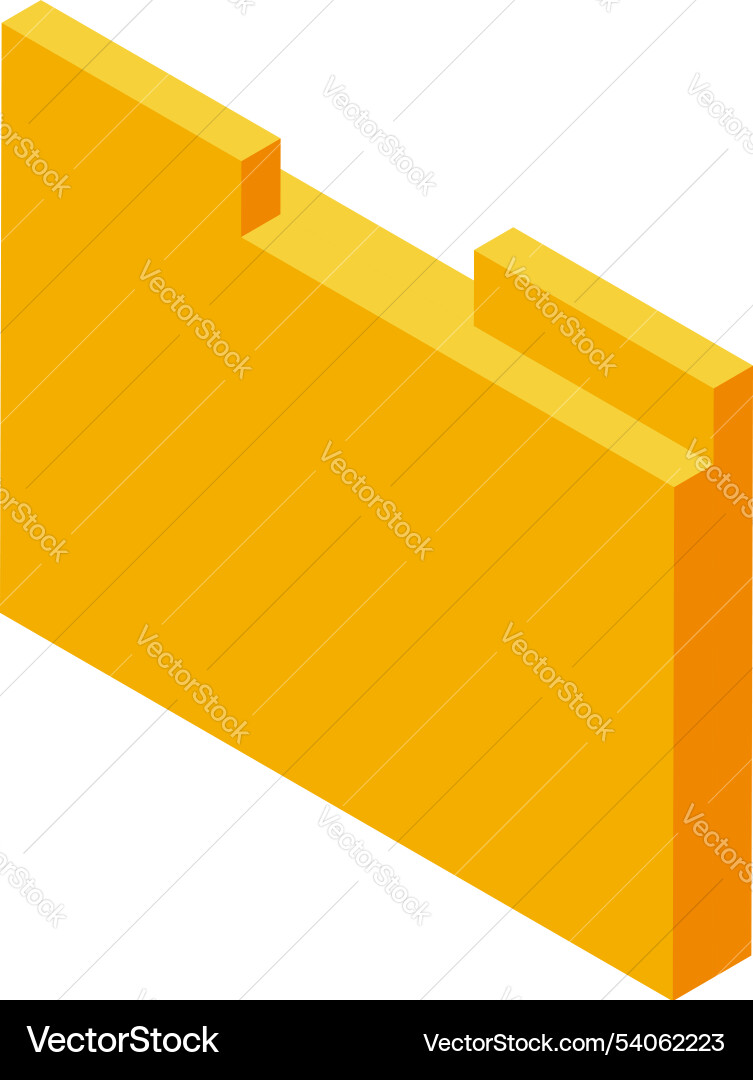 Yellow folder icon representing data storage Yellow folder icon representing data storage vector image
