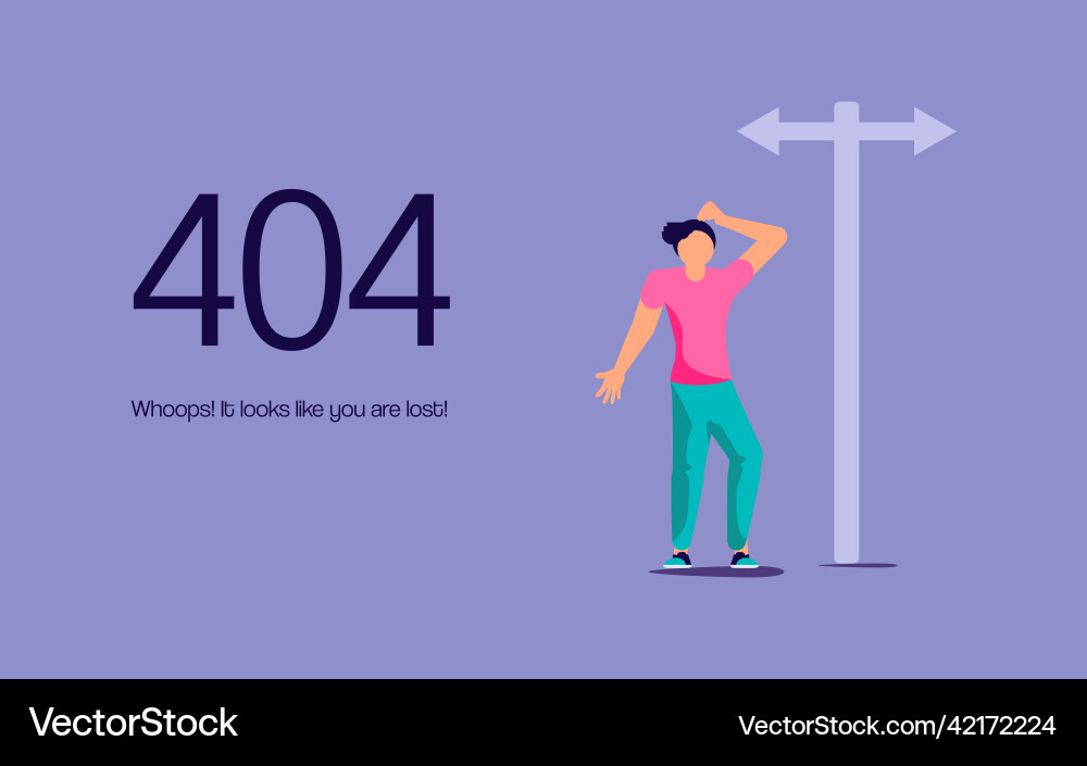 404 error not found web page 404 error not found web page vector image