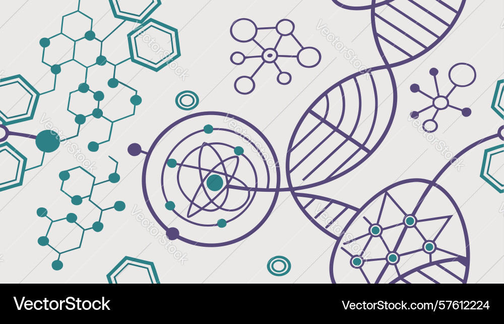 Abstract chemical formulas pattern for science vector image