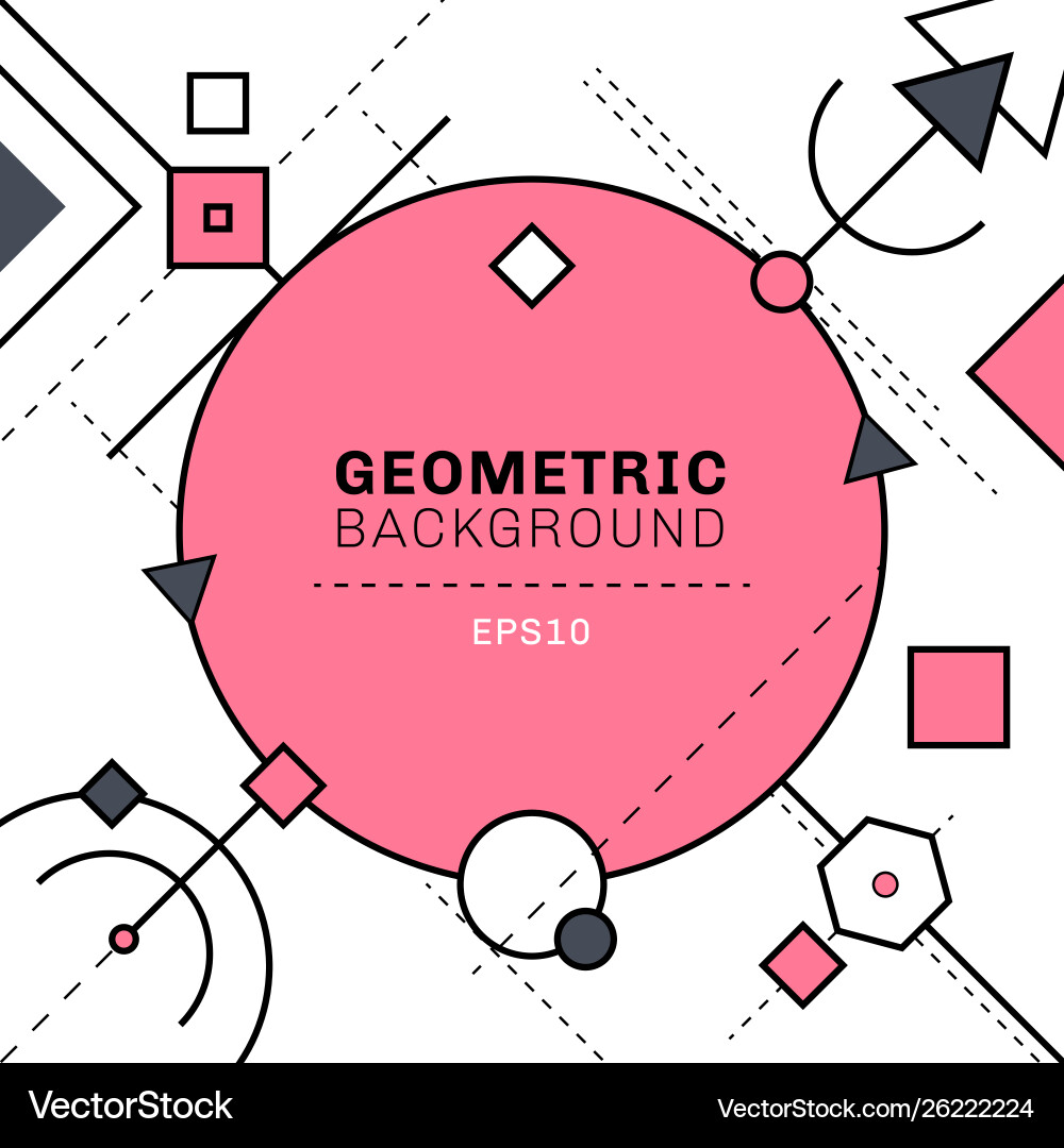 Abstract Geometric Dash Pattern Vector Image