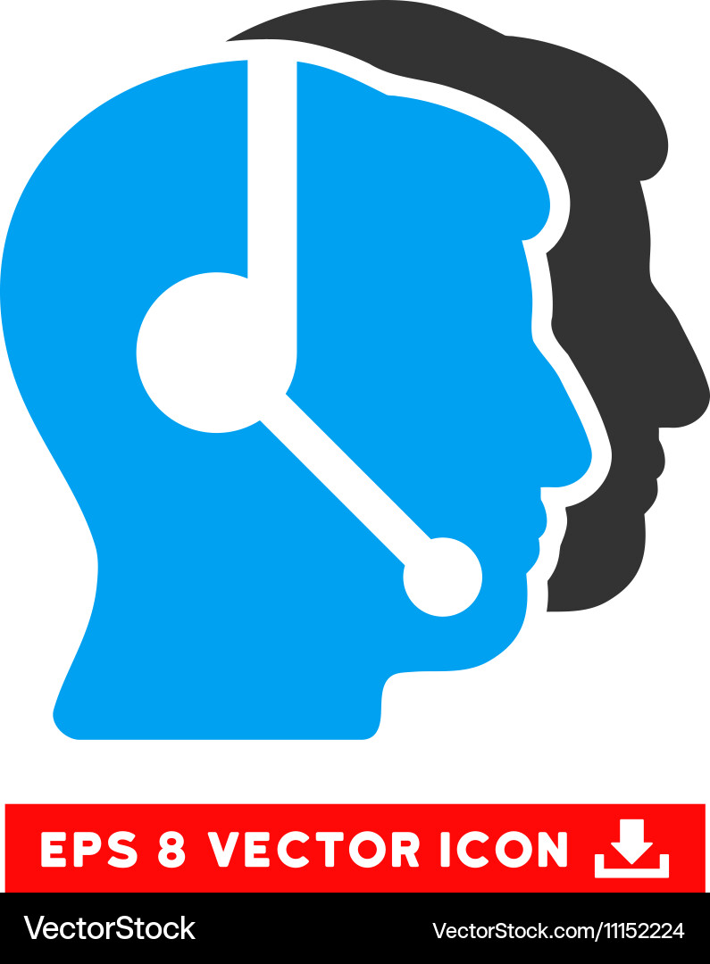 Call center operators eps icon vector image