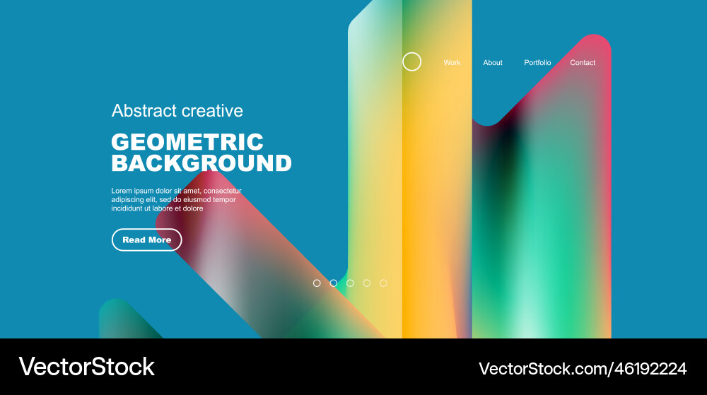 Fluid gradient triangles landing page background Fluid gradient triangles landing page background vector image