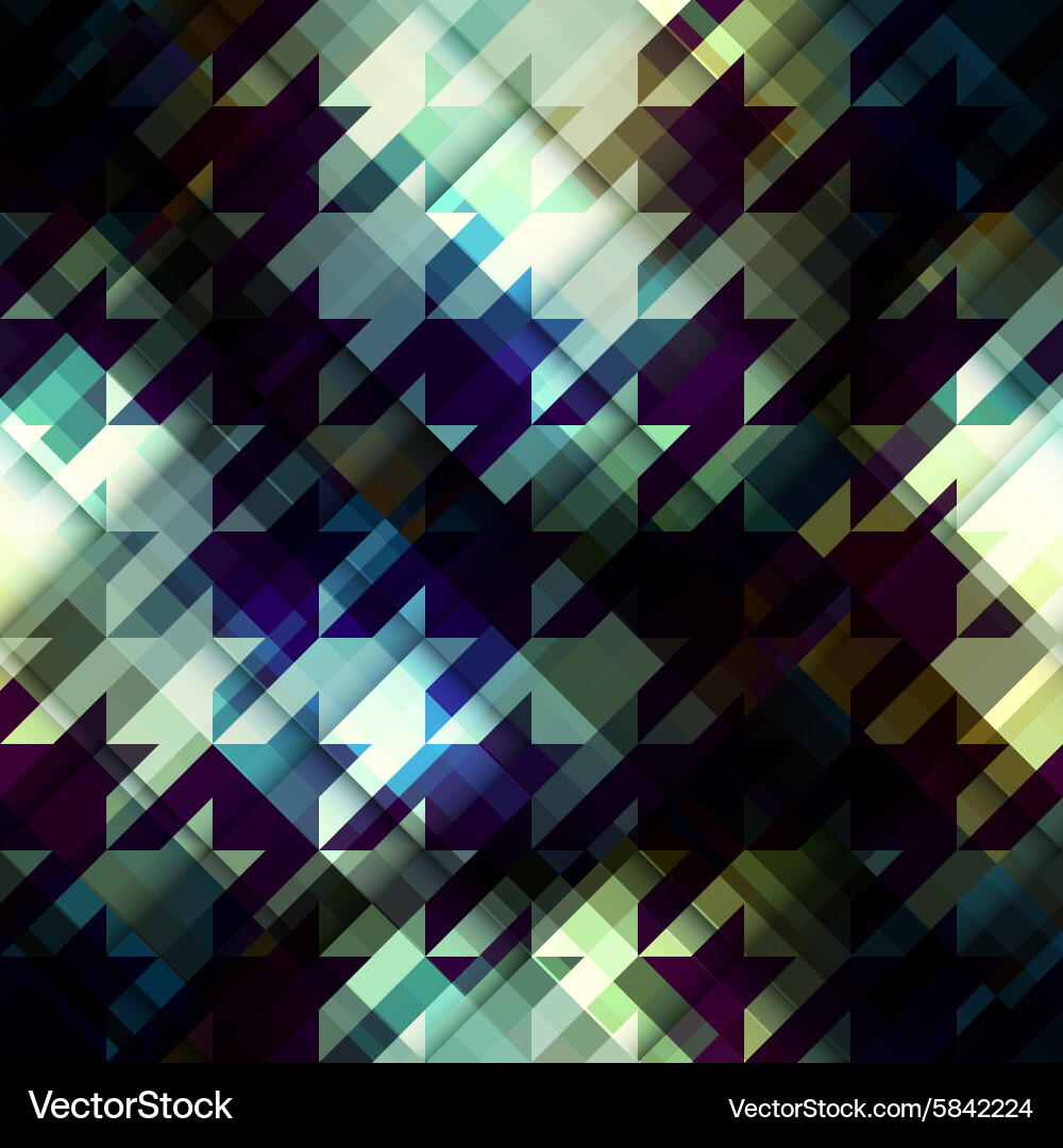 Hounds-tooth pattern on dark pixels background Vector Image