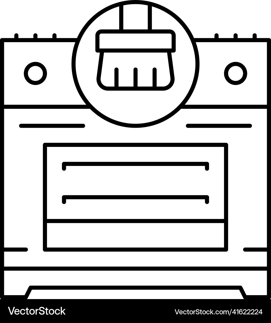 Kochfeld Reinigungslinie Icon Kochfeld Reinigungslinie Icon vektorbild