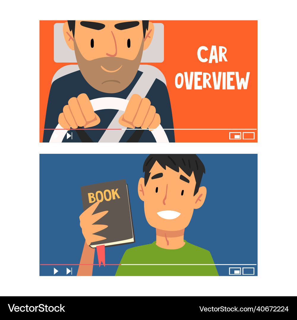 Man vlogger video streaming in the internet making Man vlogger video streaming in the internet making vector image