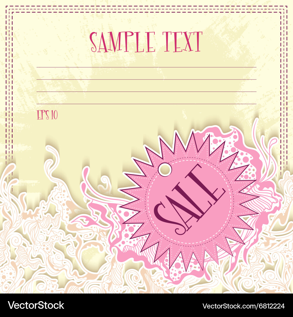 Message card with label vector image