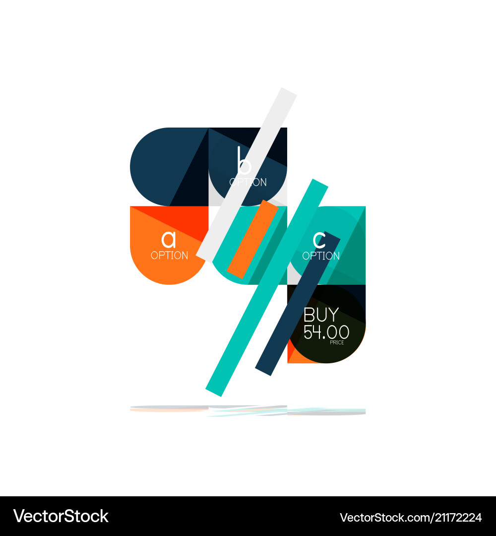 Minimal flat clean abstract option step Vector Image