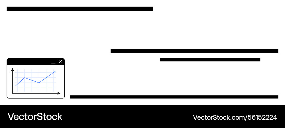Minimalistische Fensteranzeige mit Grafik und Text Minimalistische Fensteranzeige mit Grafik und Text vektorbild