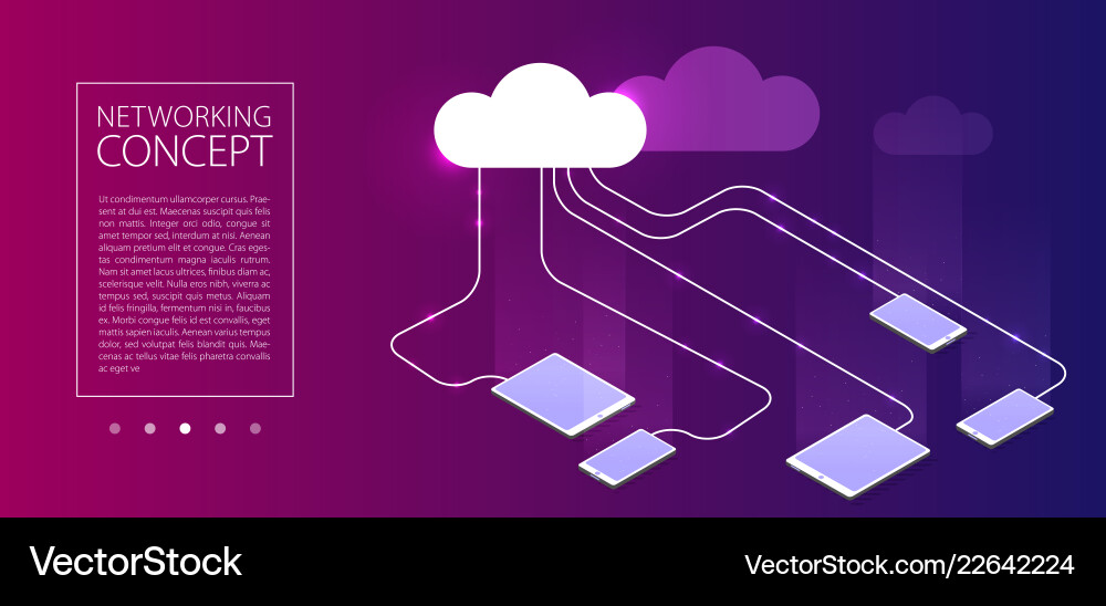 Modern cloud technology and networking concept Modern cloud technology and networking concept vector image