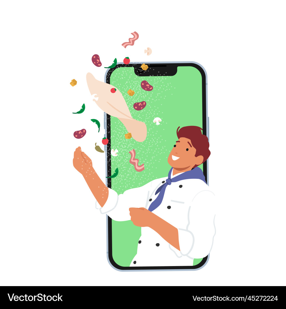 Online cooking classes and tutorials for preparing Vector Image