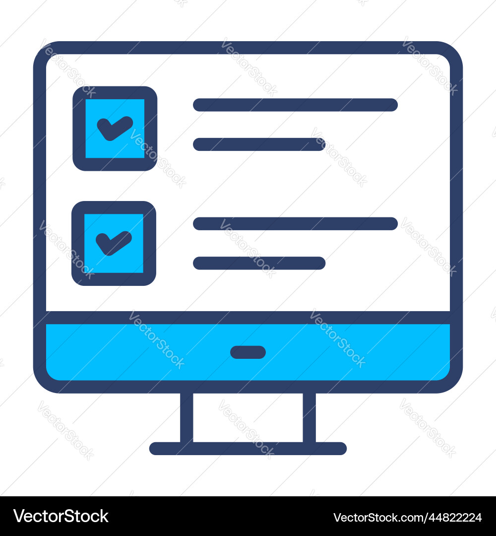 Online survey icon user interface as a simple Vector Image