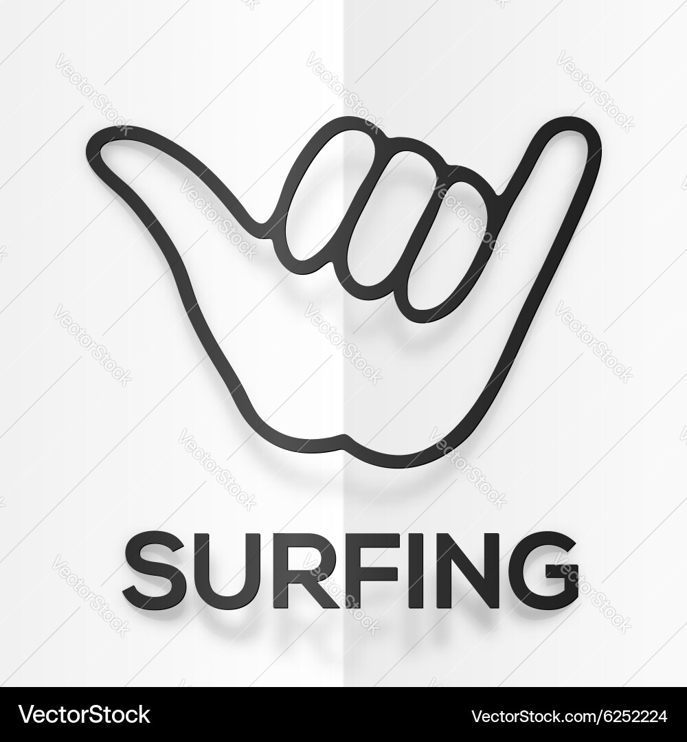 Shaka Symbol - Surfer Icon vector image