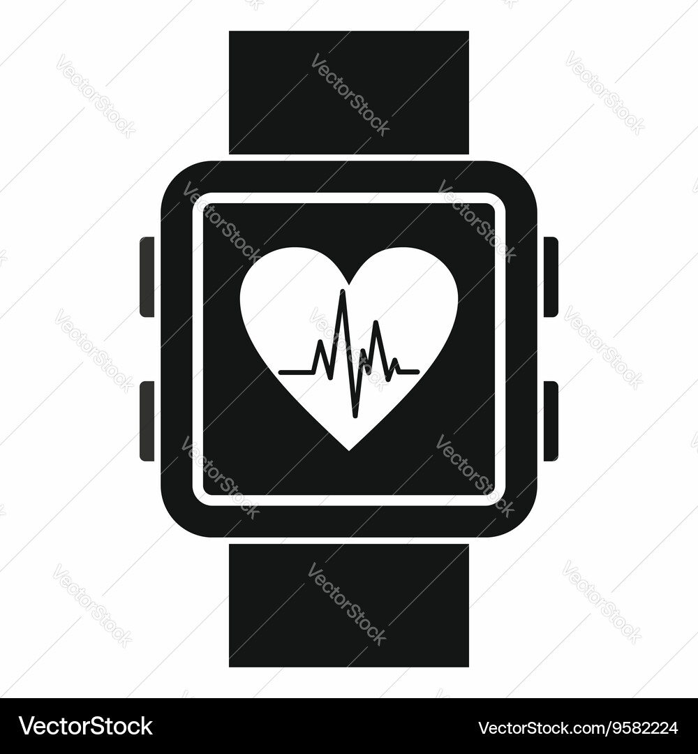 Smartwatch icon simple style Vector Image