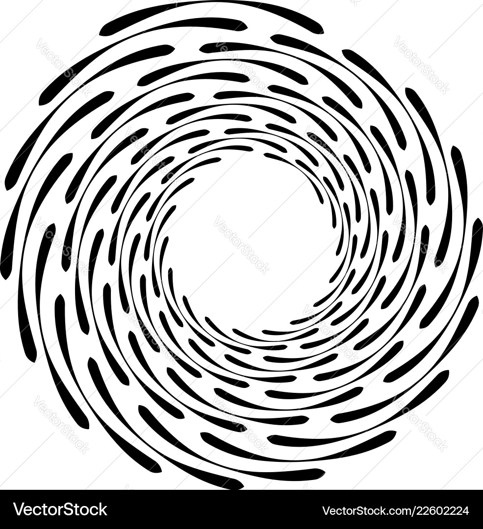 Spiral element concentric swirling shape Spiral element concentric swirling shape vector image