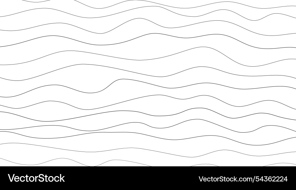 Striped calm wave background psychedelic line art Vector Image