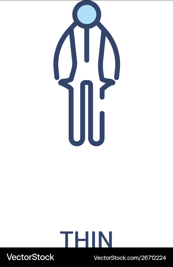 Thin concept 2 colored icon simple line element Vector Image