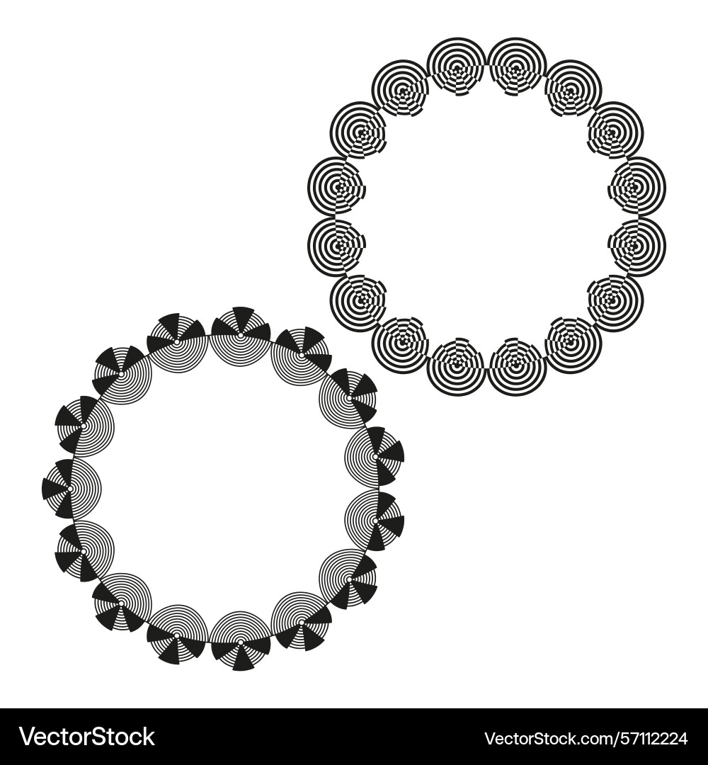Triangle ring icon circular pattern shape Vector Image