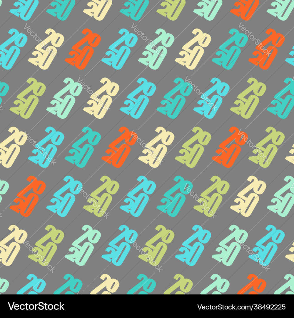 2020 pattern seamless number background new year 2020 pattern seamless number background new year vector image