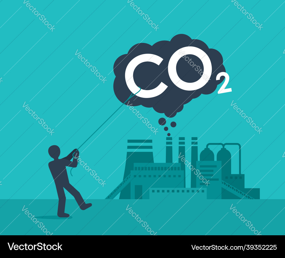 Carbon Capture & Sequesting Vektorbild