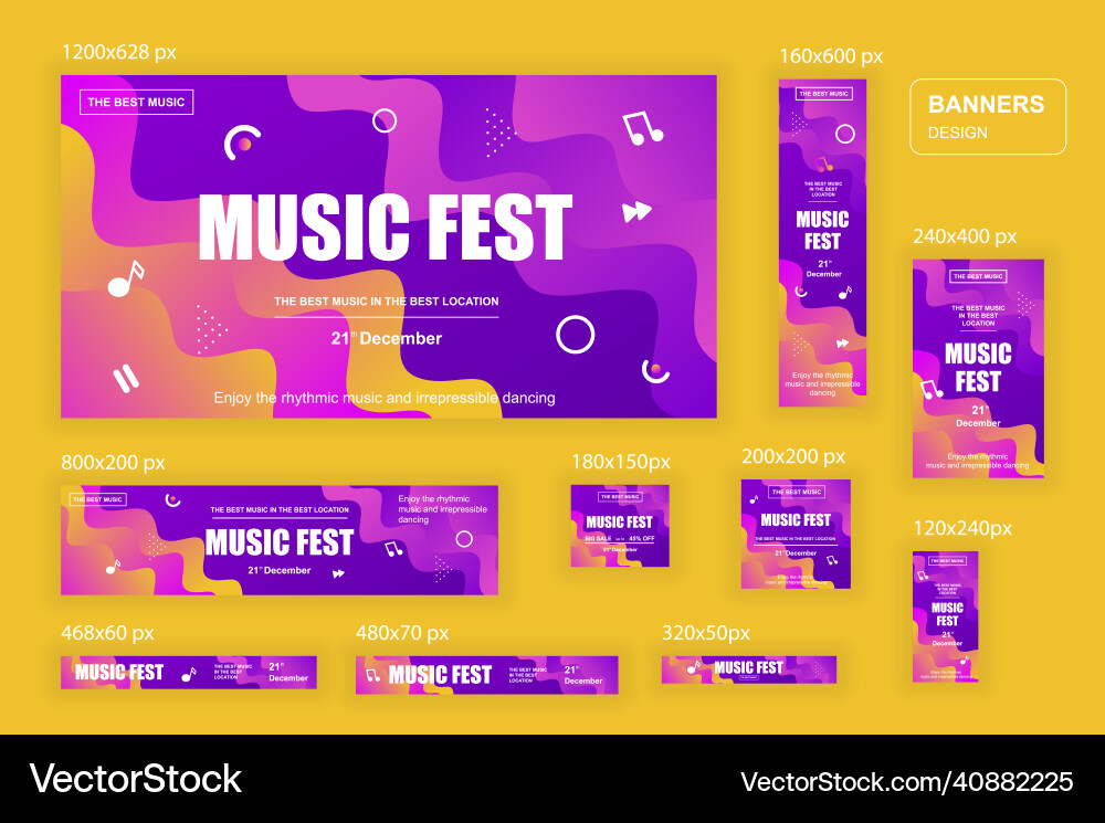 Collection web banners different sizes for mobile Collection web banners different sizes for mobile vector image