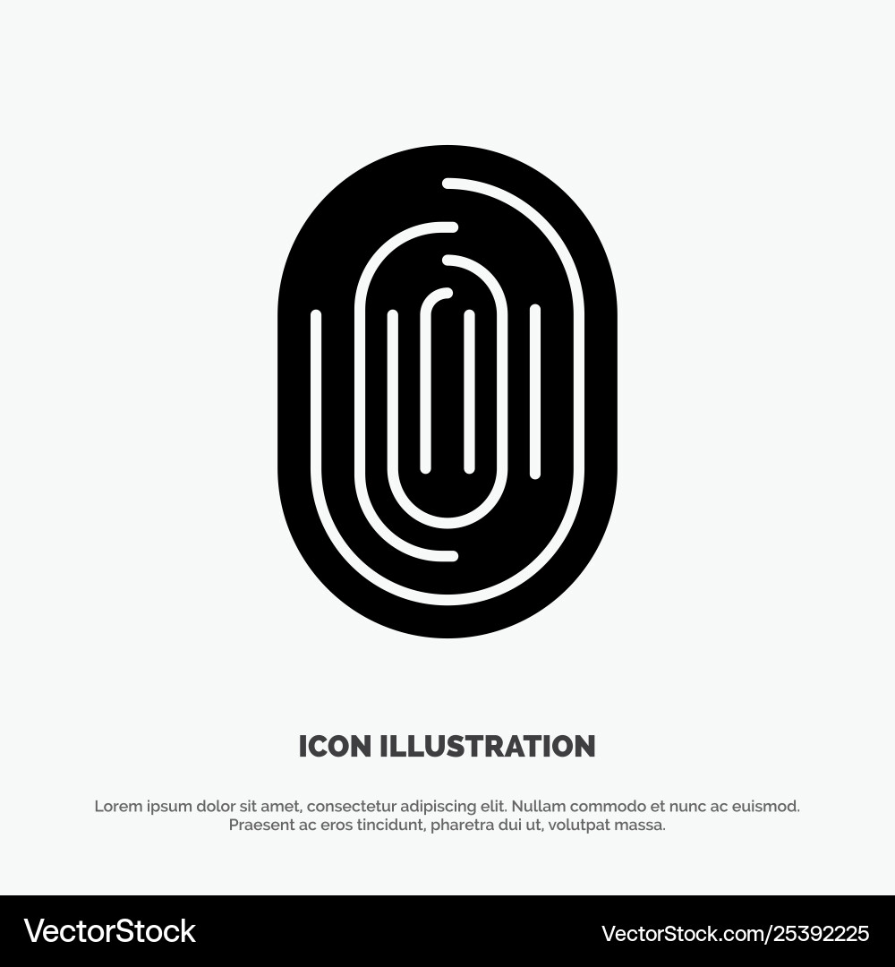 Fingerprint identity recognition scan scanner Vector Image