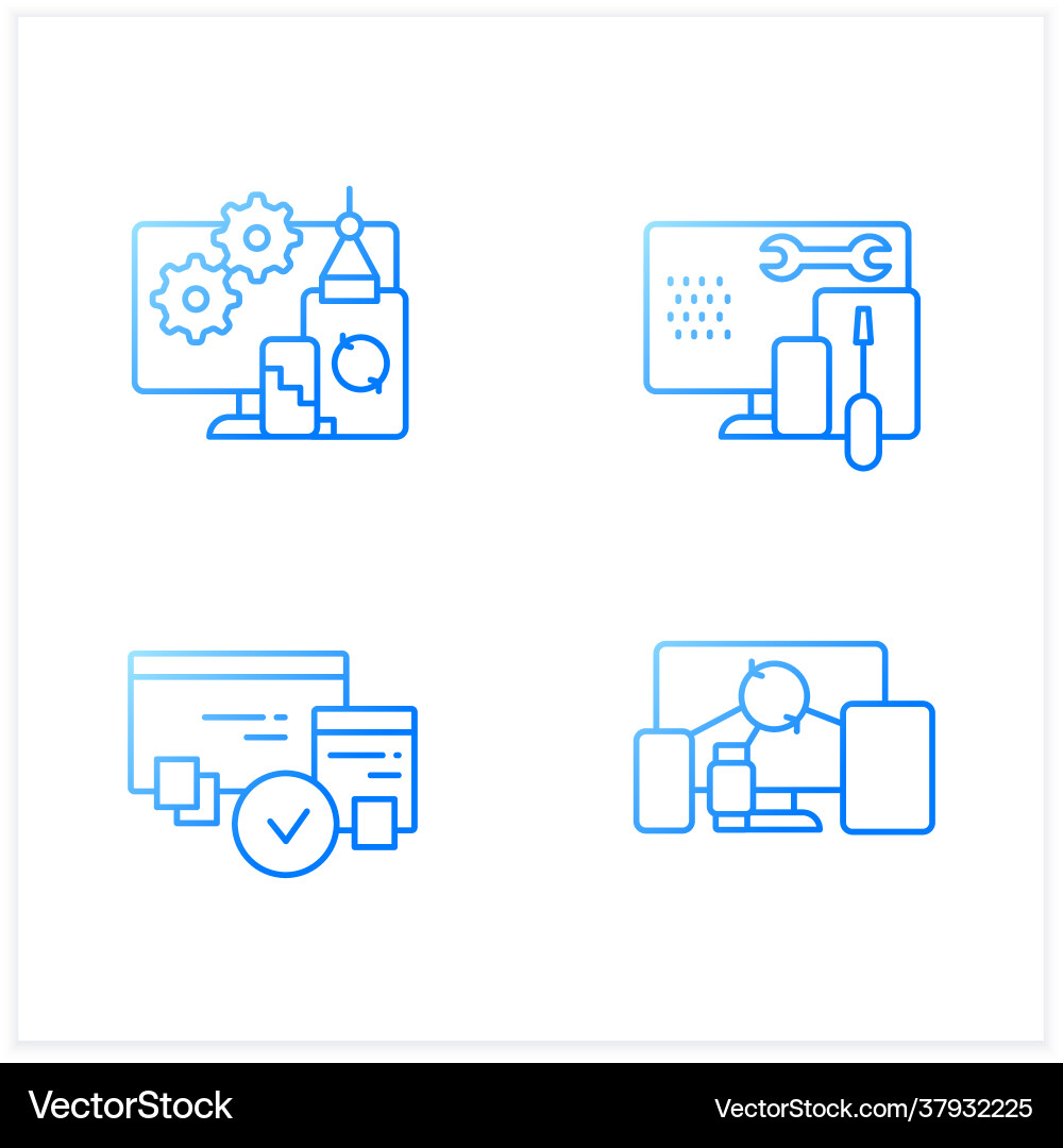 Gradient App Icons - Toolkit vector image