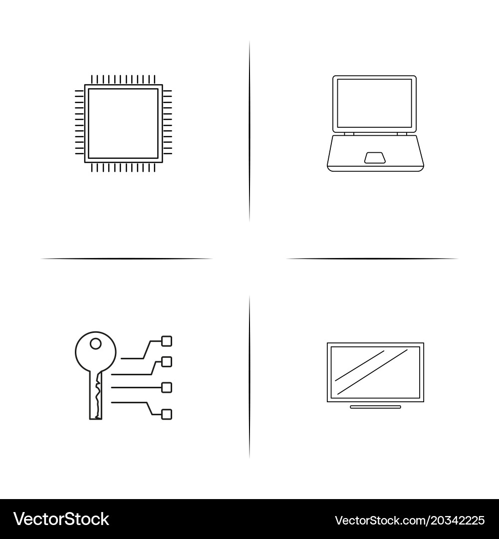 Internet technologies simple linear icon vector image