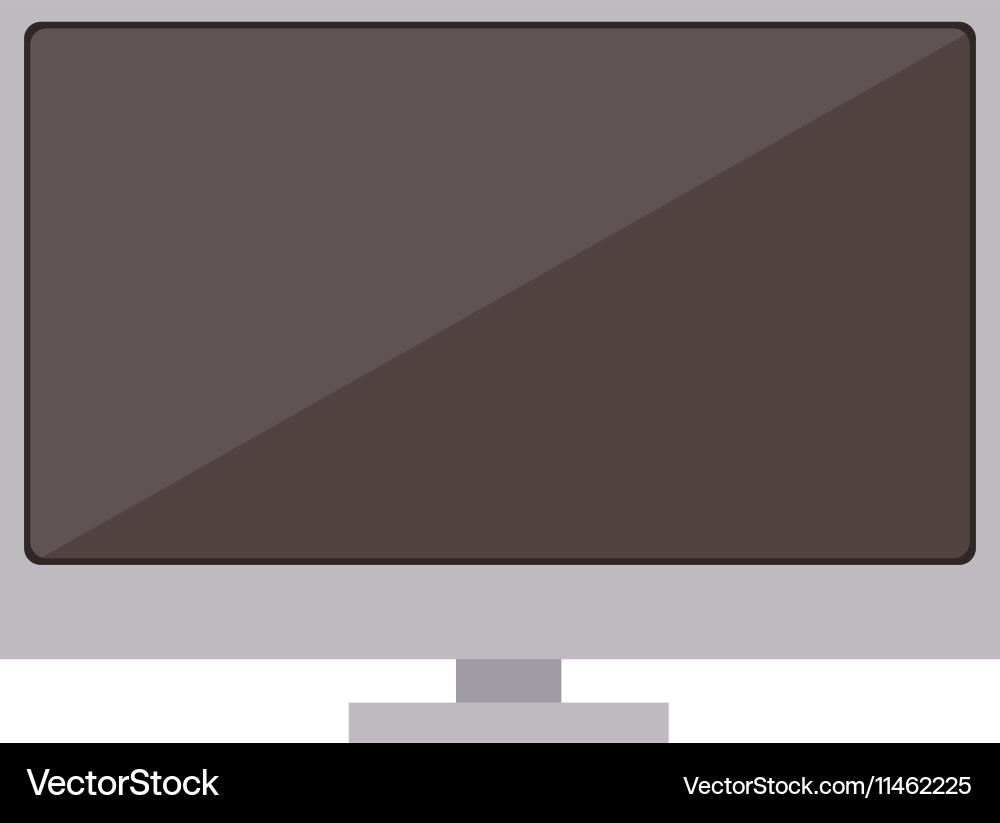 Monitor computer device vector image