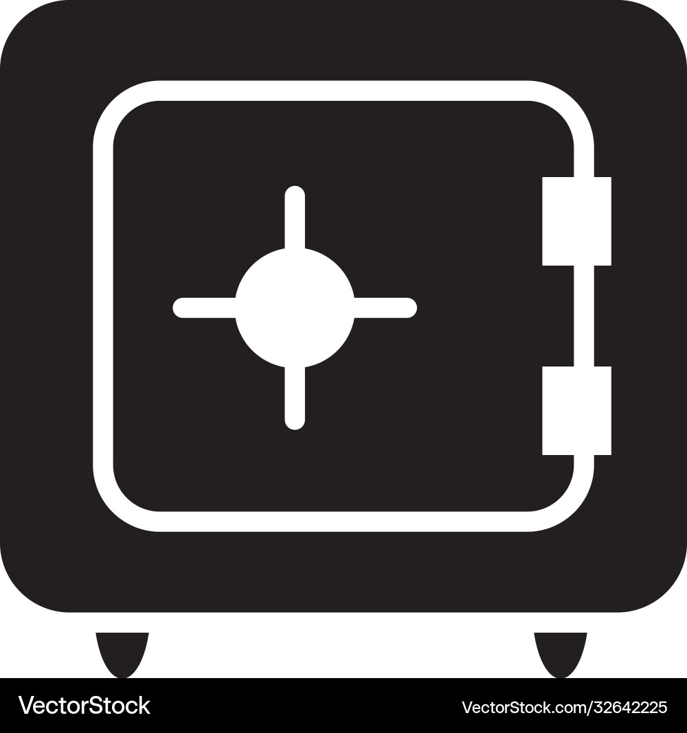 Strongbox icon image half line color style Vector Image