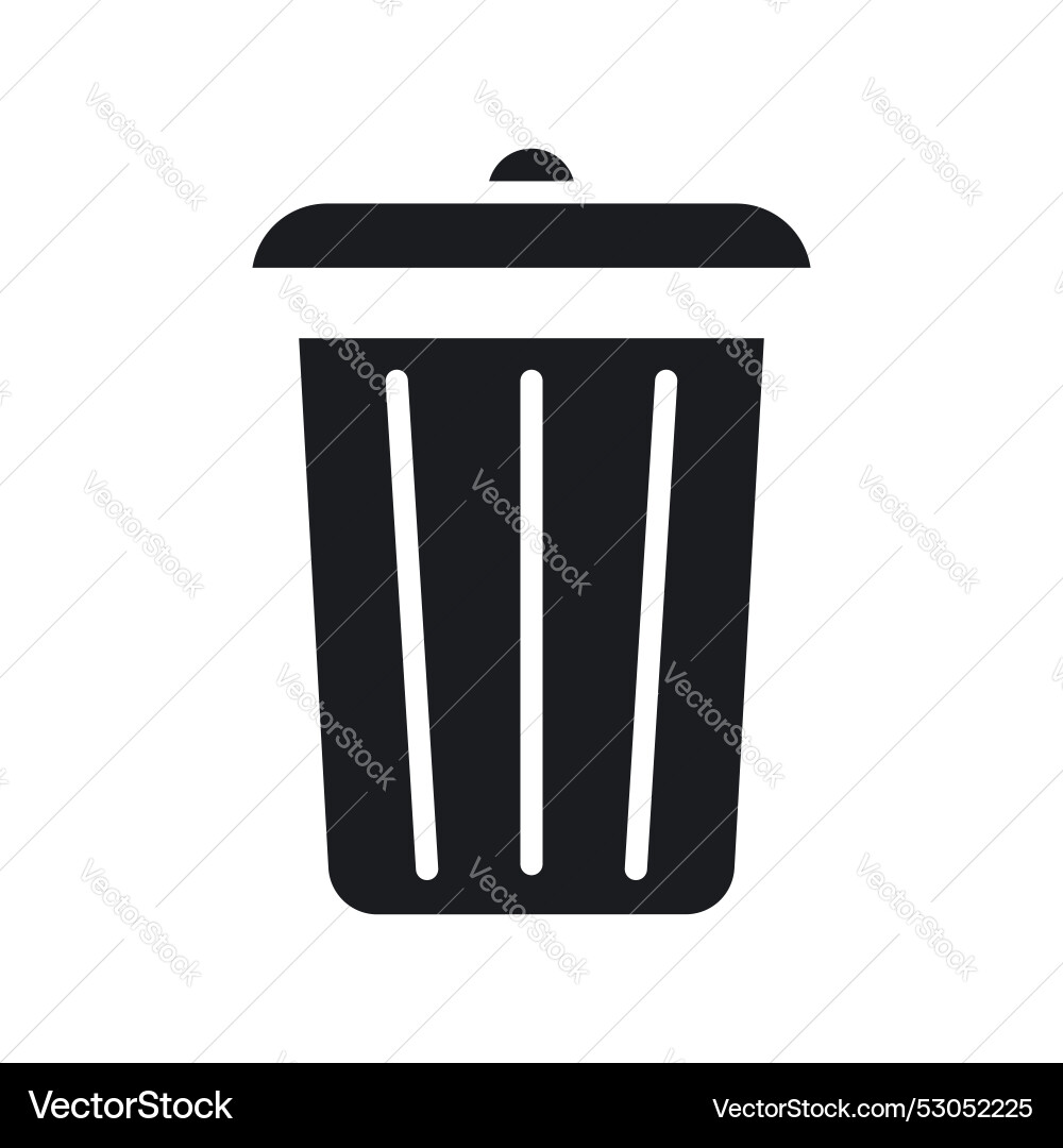 Trash icon set delete button garbage rubbish Trash icon set delete button garbage rubbish Vector Image