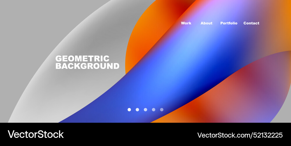 Web page design with geometric elements - circle Vector Image