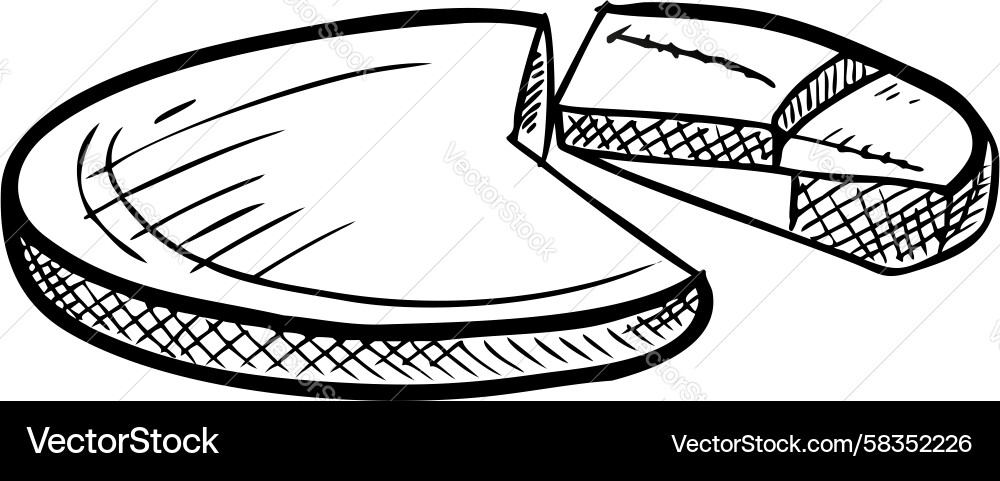 3D Extruded Pie Chart Segment Vector Image