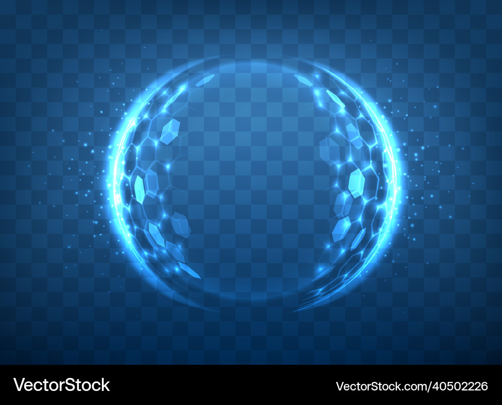 3d powerful protection vector image