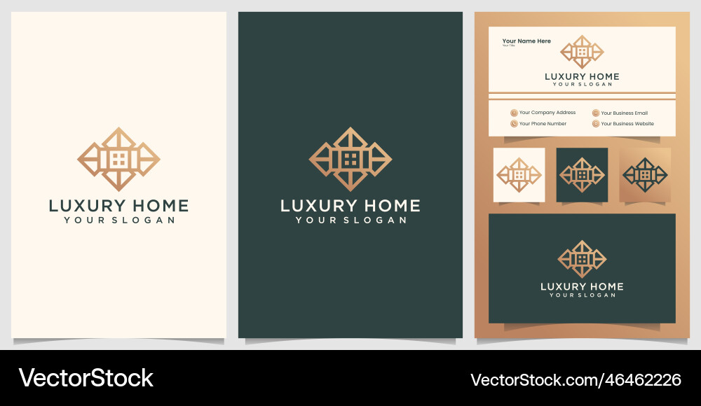 Abstract luxury home logo design template Abstract luxury home logo design template vector image