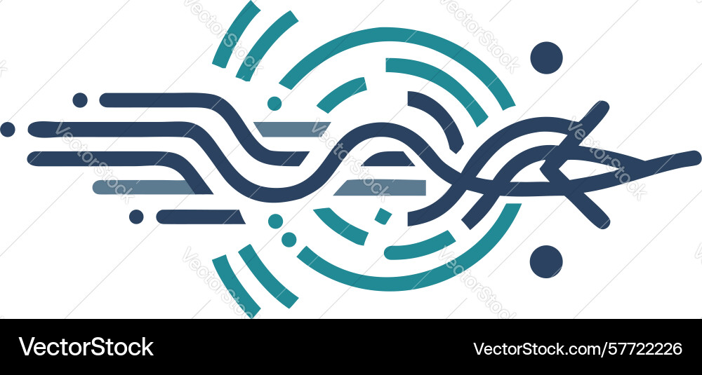 Abstract wavy pattern lines technology design vector image