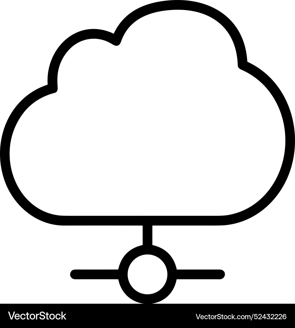 Cloud storage icon symbol image of the database Cloud storage icon symbol image of the database Vector Image
