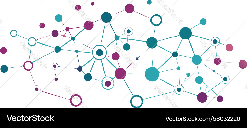 Complex Data Networks Vector Image