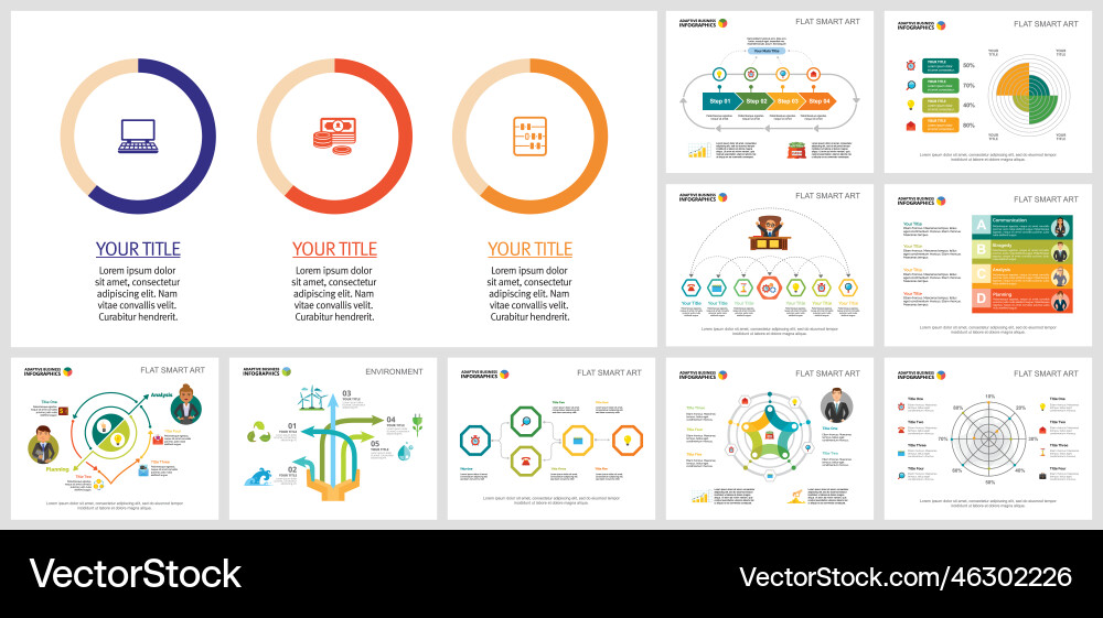 Creative diagram set for workflow layout Creative diagram set for workflow layout Vector Image