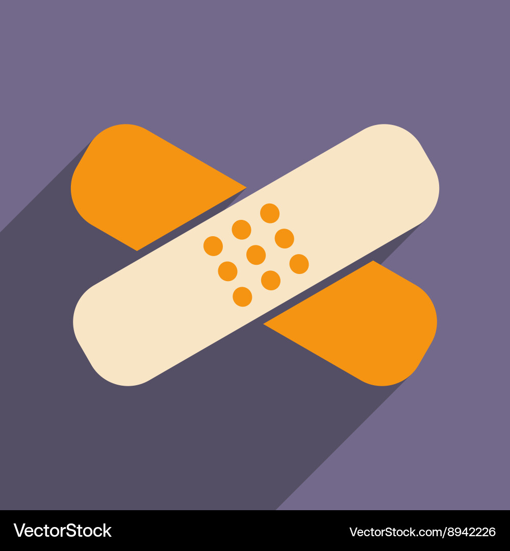 Flat with shadow icon and mobile application vector image