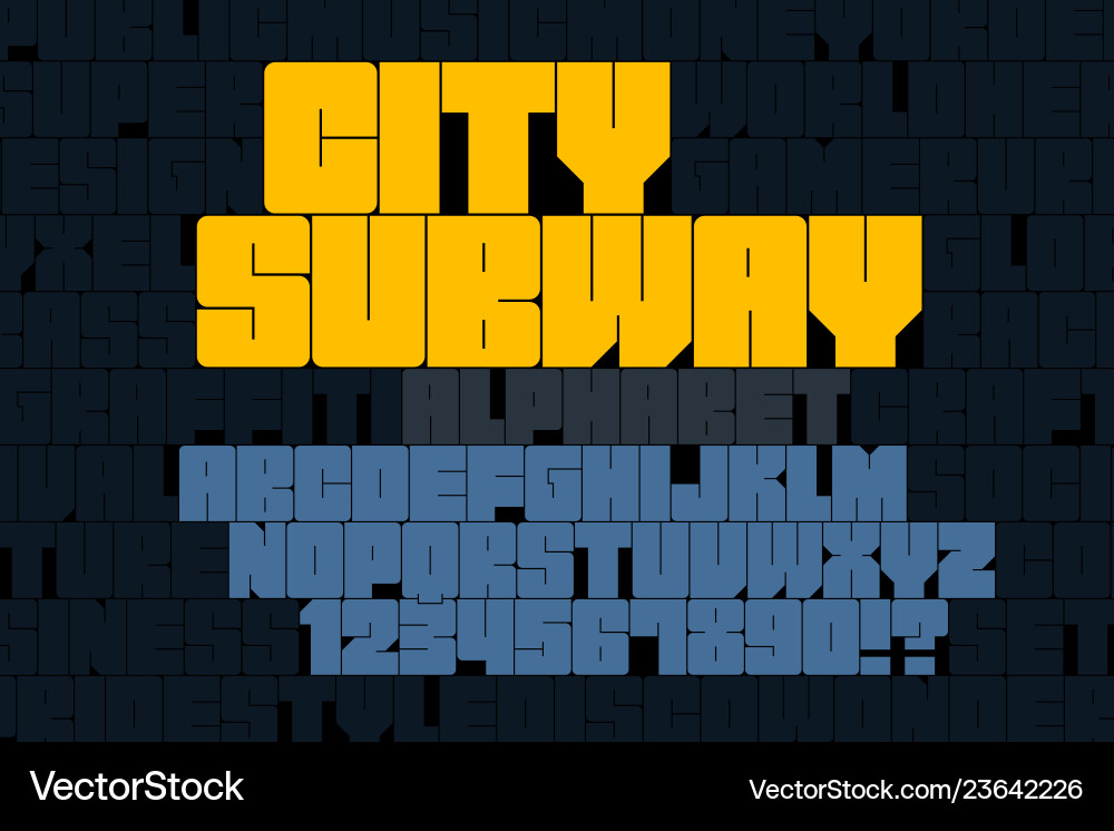 Graffiti Alphabet Display Font vector image