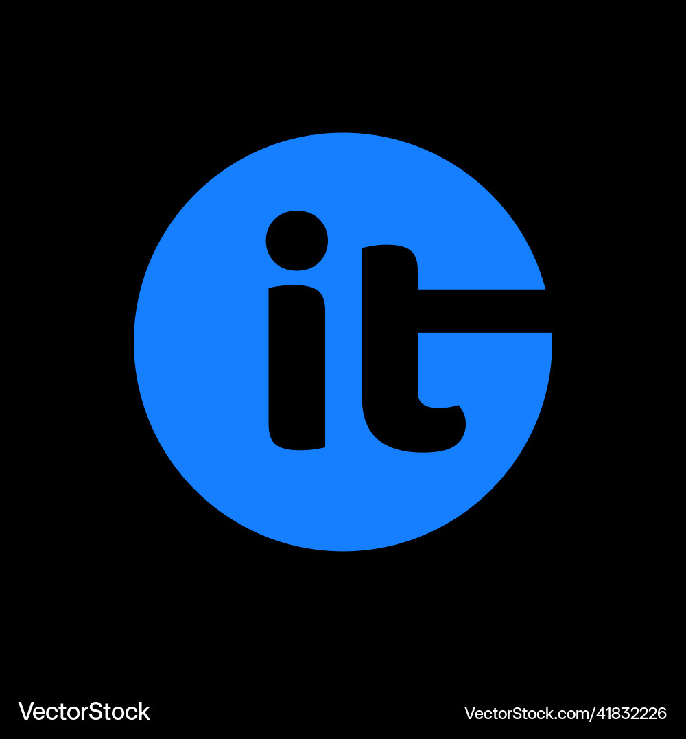 It company name initial letters monogram vector image
