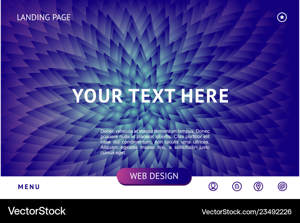 Landing page template with abstract shape Landing page template with abstract shape vector image