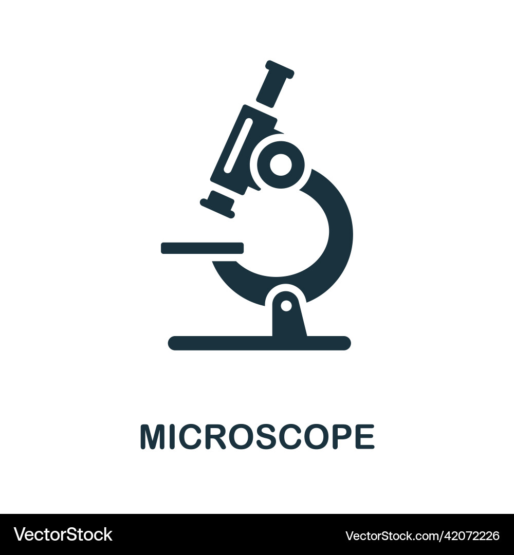 Microscope icon simple element from healthcare Microscope icon simple element from healthcare vector image