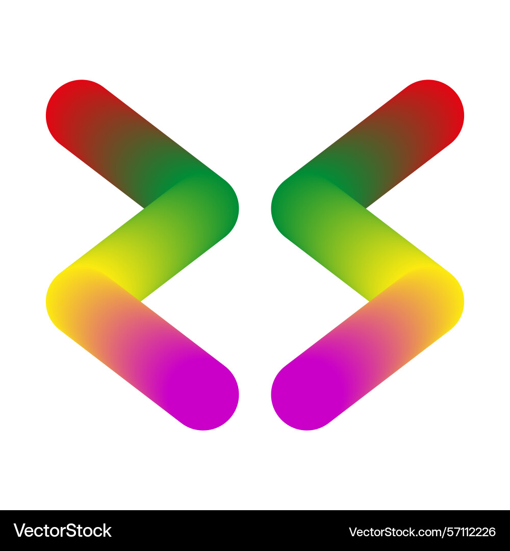 Rainbow arrow icons gradient shape colorful Rainbow arrow icons gradient shape colorful Vector Image