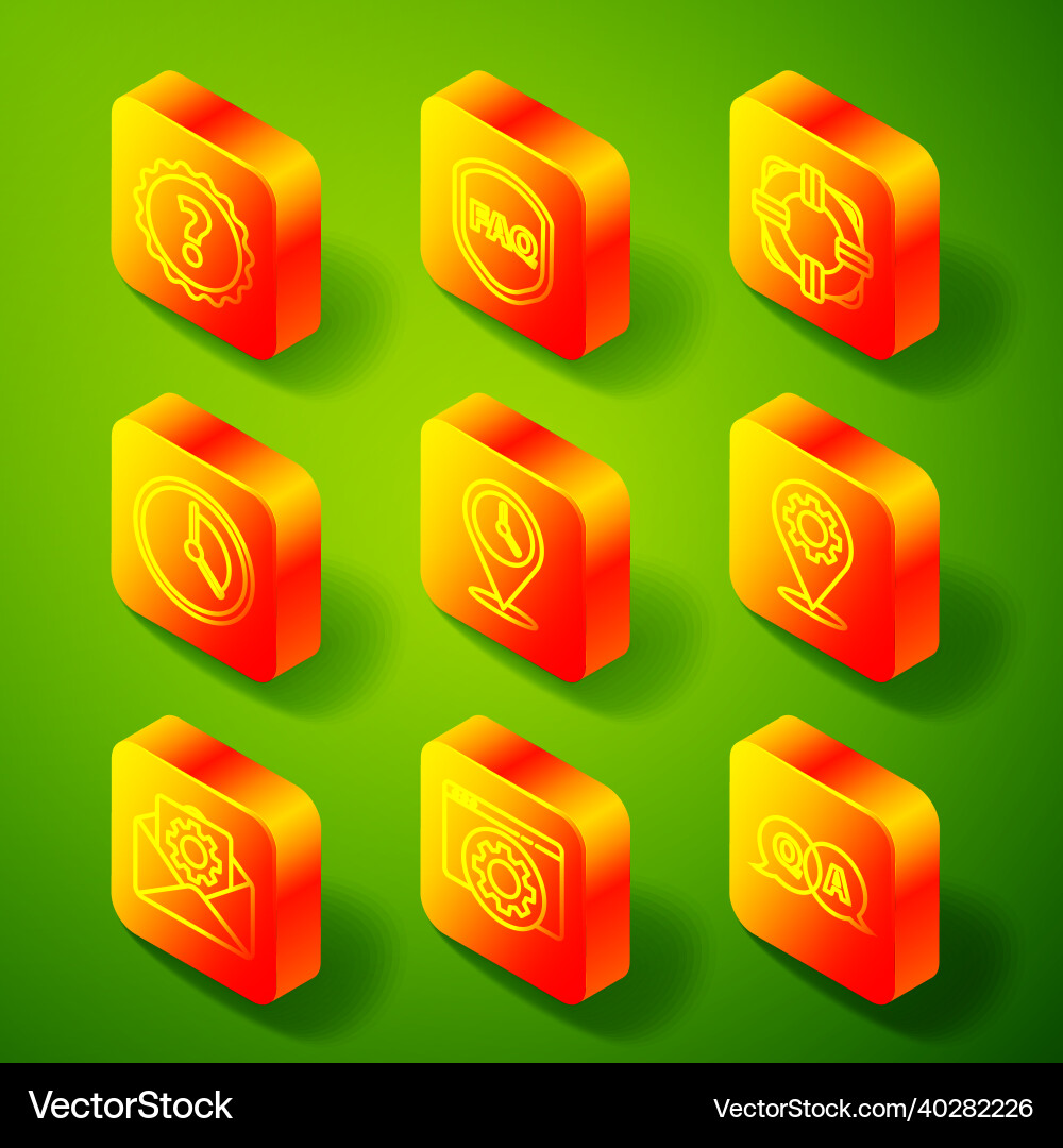 Set line question mark shield with text faq Set line question mark shield with text faq vector image