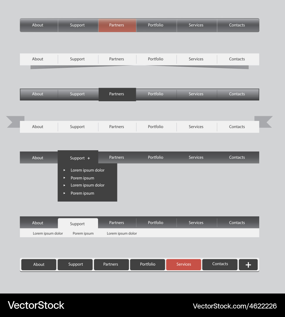 Website Menu Interface vector image