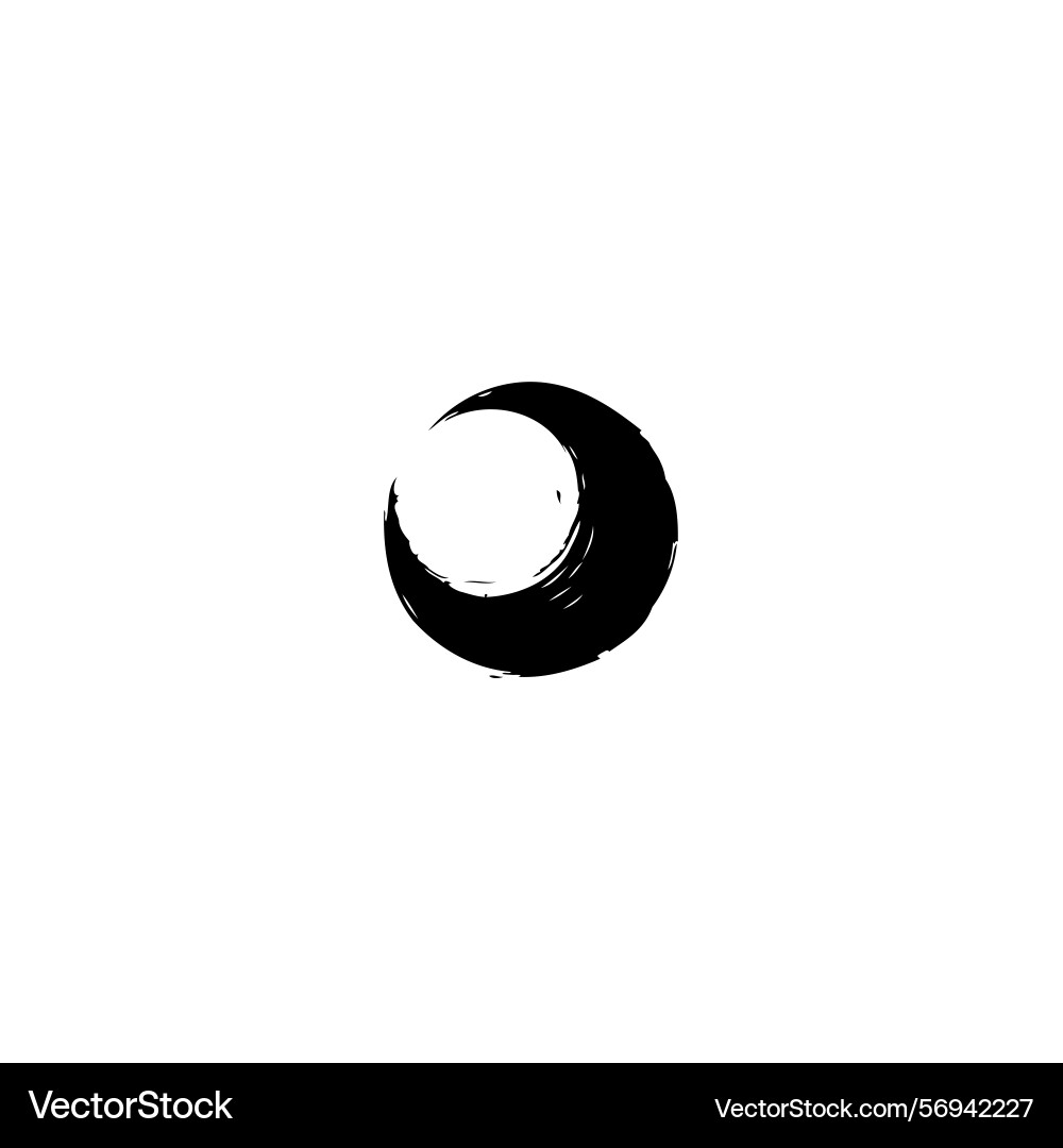 Abstract representation of a crescent moon using Vector Image