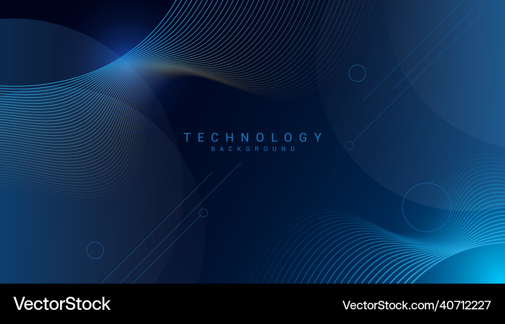 Abstract Technology Wave Background Vector Image
