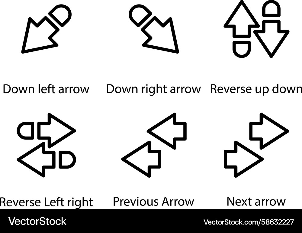 Arrow Navigation Set Vector Image